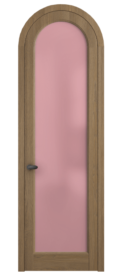 Межкомнатная дверь Palazzo 6814 Дуб мускатный матовый Сатинированное розовое стекло, триплекс, 6мм Цена 194129 ₽ | Volhovec