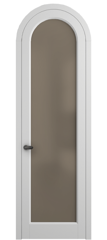 Межкомнатная дверь Palazzo 6814 Матовый белоснежный Сатинированное бронзовое стекло, триплекс, 8 мм Цена 117789 ₽ | Volhovec