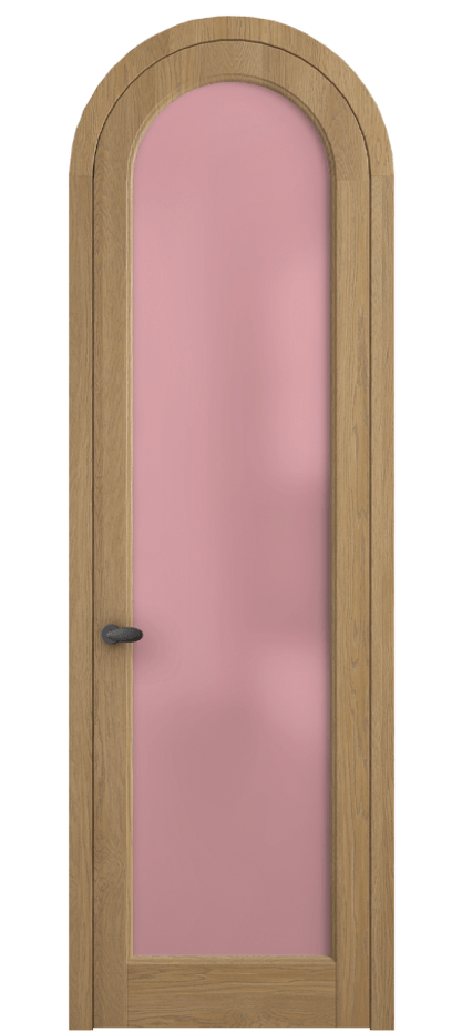 Межкомнатная дверь Palazzo 6814 Дуб пшеничный матовый Сатинированное розовое стекло, триплекс, 6мм Цена 194129 ₽ | Volhovec