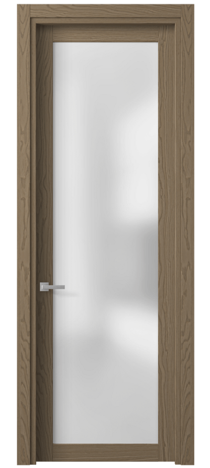 Межкомнатная дверь Planum 2102 Дуб дымный Сатинированное стекло Цена 54899 ₽ | Volhovec