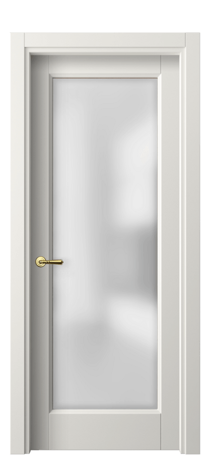Межкомнатная дверь Galant 1402 ПЭТ белоснежный Сатинированное стекло Цена 33699 ₽ | Volhovec