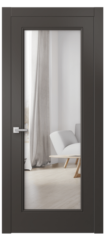 Дверь межкомнатная Linea 8300 Матовый антрацит Двустороннее зеркало, триплекс Гладкий компланарный наличник МАН* Цена 76699 ₽ Наличники уже входят в базовый комплект. Фабрика дверей Волховец 8 (800) 551 43 19 Межкомнатная дверь Linea 8300 Матовый антрацит Двустороннее зеркало, триплекс Цена 76699 ₽ | Volhovec