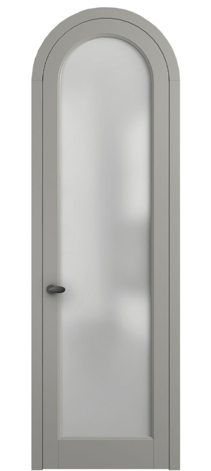 Межкомнатная дверь Palazzo 6814 Матовый нейтральный серый Сатинированное стекло Цена 117789 ₽ | Volhovec