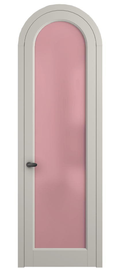 Межкомнатная дверь Palazzo 6814 Матовый облачно-серый Сатинированное розовое стекло, триплекс, 6мм Цена 117789 ₽ | Volhovec