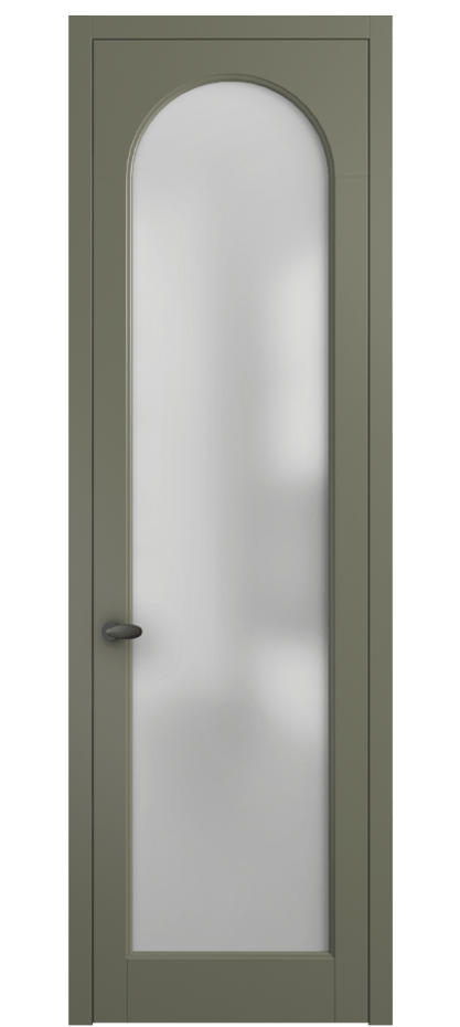 Межкомнатная дверь Palazzo 6804 Матовый оливковый тёмный Сатинированное стекло Цена 91169 ₽ | Volhovec