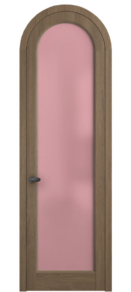 Межкомнатная дверь Palazzo 6814 Дуб джутовый матовый Сатинированное розовое стекло, триплекс, 6мм Цена 194129 ₽ | Volhovec