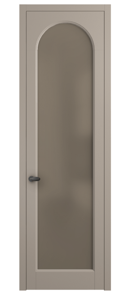 Межкомнатная дверь Palazzo 6804 Матовый бисквитный Сатинированное бронзовое стекло, триплекс, 8 мм Цена 91169 ₽ | Volhovec