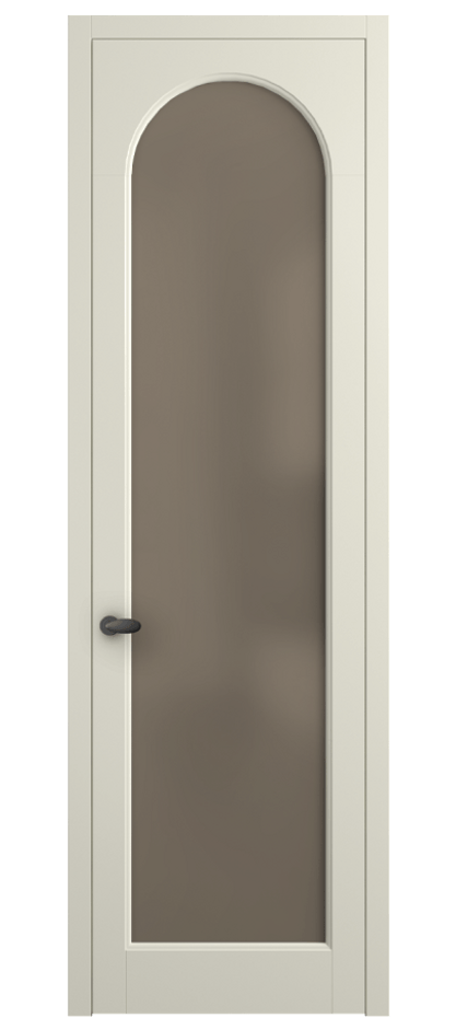 Межкомнатная дверь Palazzo 6804 Матовый молочно-белый Сатинированное бронзовое стекло, триплекс, 8 мм Цена 91169 ₽ | Volhovec