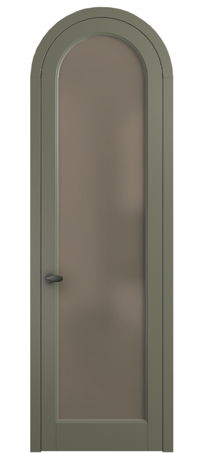 Межкомнатная дверь Palazzo 6814 Матовый оливковый тёмный Сатинированное бронзовое стекло, триплекс, 8 мм Цена 117789 ₽ | Volhovec