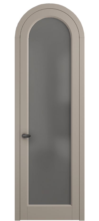 Межкомнатная дверь Palazzo 6814 Матовый бисквитный Сатинированное серое стекло, триплекс, 8 мм Цена 117789 ₽ | Volhovec