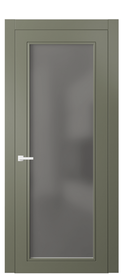 Дверь межкомнатная Neo Classic 8000 Матовый оливковый тёмный Сатинированное серое стекло, триплекс Гладкий компланарный наличник МОТ Цена 59759 ₽ Наличники уже входят в базовый комплект. Фабрика дверей Волховец 8 (800) 551 43 19 Межкомнатная дверь Neo Classic 8000 Матовый оливковый тёмный Сатинированное серое стекло, триплекс Цена 59759 ₽ | Volhovec