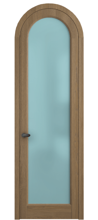 Межкомнатная дверь Palazzo 6814 Дуб мускатный матовый Сатинированное голубое стекло, триплекс, 6мм Цена 194129 ₽ | Volhovec