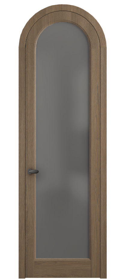 Межкомнатная дверь Palazzo 6814 Дуб джутовый матовый Сатинированное серое стекло, триплекс, 8 мм Цена 194129 ₽ | Volhovec