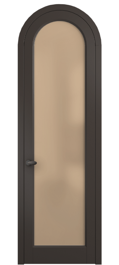 Межкомнатная дверь Palazzo 6814 Матовый антрацит Сатинированное оранжевое стекло, триплекс, 6мм Цена 117789 ₽ | Volhovec