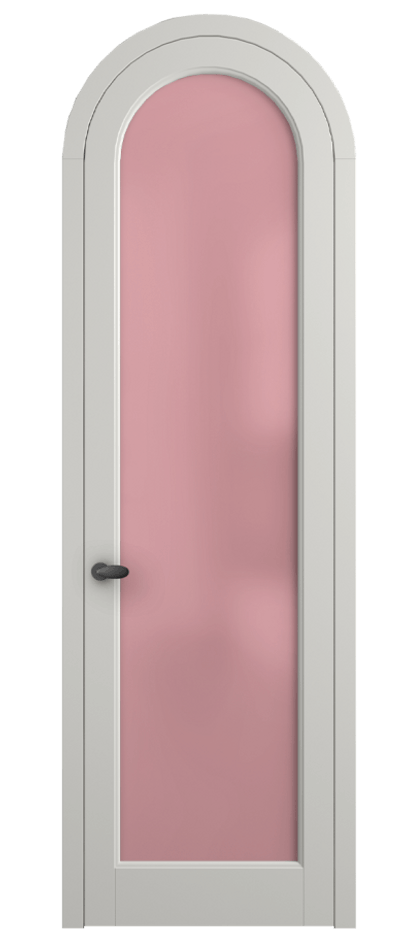 Межкомнатная дверь Palazzo 6814 Матовый серый Сатинированное розовое стекло, триплекс, 6мм Цена 117789 ₽ | Volhovec
