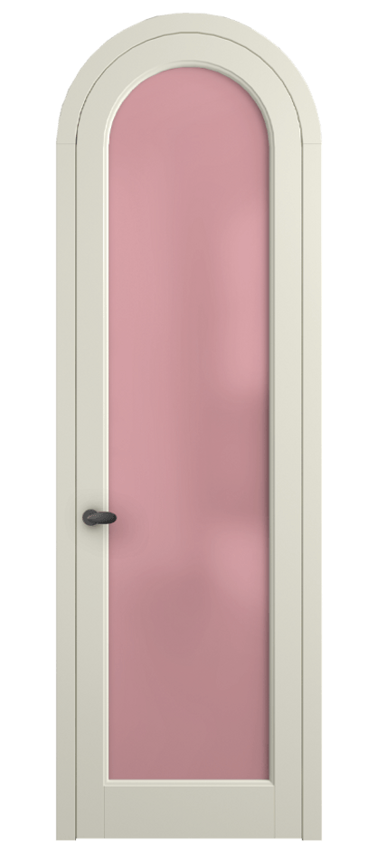 Межкомнатная дверь Palazzo 6814 Матовый молочно-белый Сатинированное розовое стекло, триплекс, 6мм Цена 117789 ₽ | Volhovec