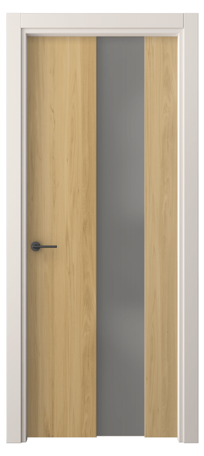 Межкомнатная дверь Фридом 4226 Солнечный вяз Сатинированное серое стекло, триплекс Цена 34939 ₽ | Volhovec