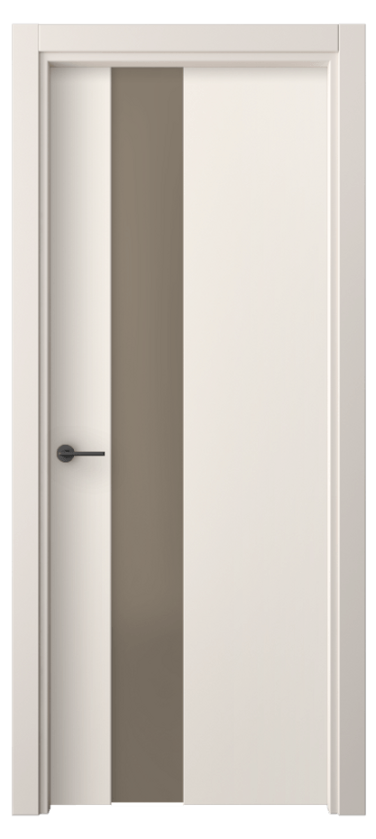 Межкомнатная дверь Фридом 4224 ПЭТ кремово-белый Сатинированное бронзовое стекло, триплекс Цена 38499 ₽ | Volhovec