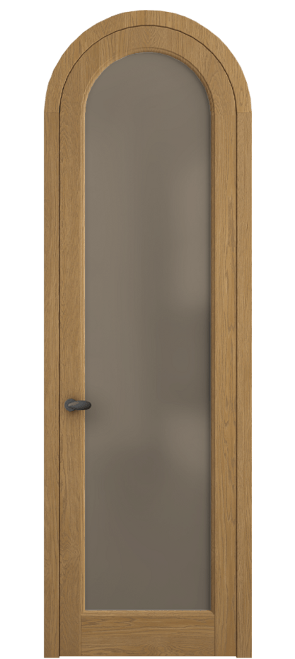 Межкомнатная дверь Palazzo 6814 Дуб солнечный матовый Сатинированное бронзовое стекло, триплекс, 8 мм Цена 194129 ₽ | Volhovec