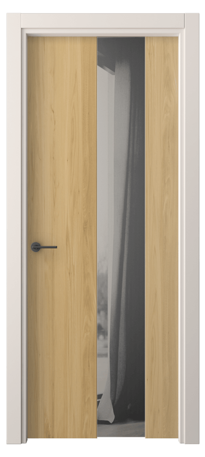 Межкомнатная дверь Фридом 4226 Солнечный вяз Двустороннее серое зеркало, триплекс Цена 36539 ₽ | Volhovec