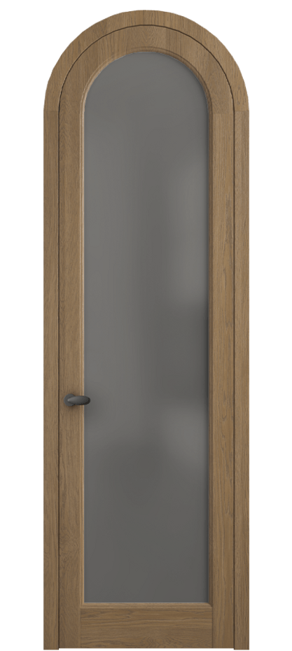 Межкомнатная дверь Palazzo 6814 Дуб мускатный матовый Сатинированное серое стекло, триплекс, 8 мм Цена 194129 ₽ | Volhovec