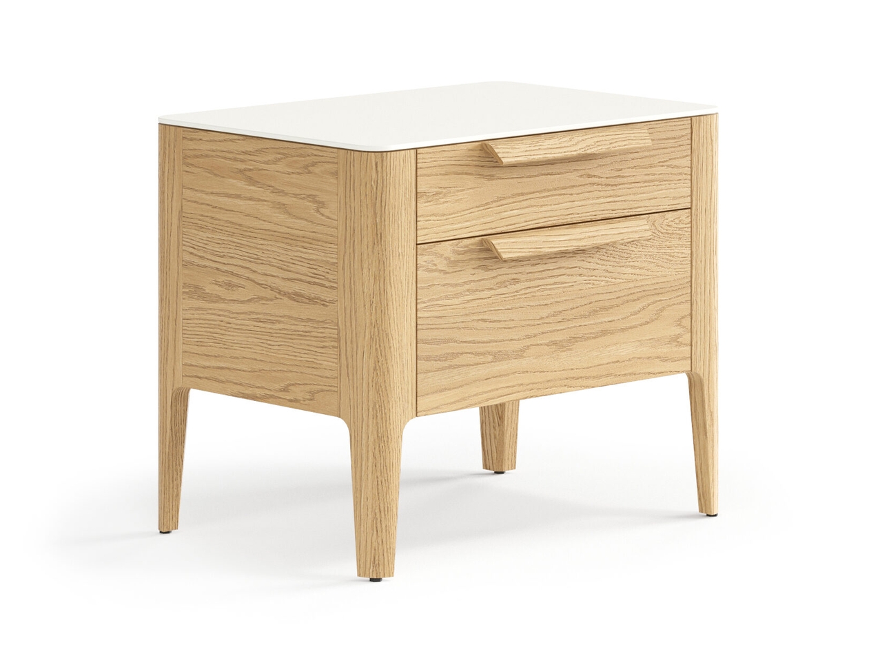 Тумба прикроватная Piega 2 ящика дуб соломенный матовый