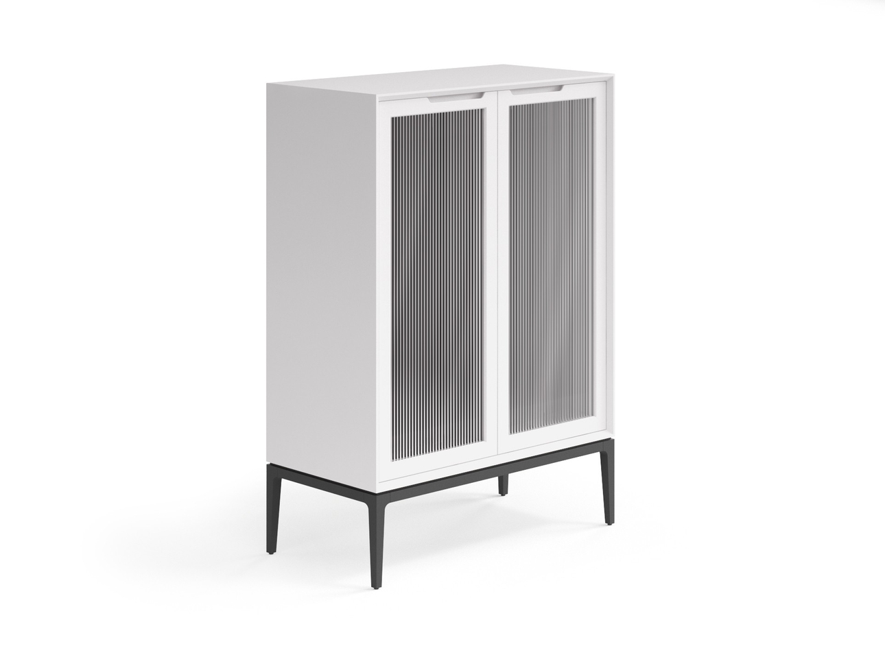 Витрина Velvet Матовый пудровый белый