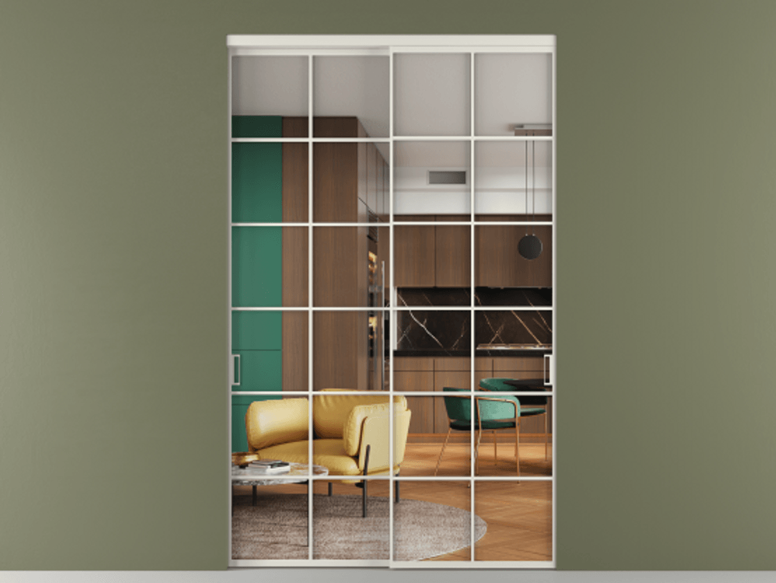 Перегородка Formato внутри проёма 2 створки АЛПР 040.05 Алюминий Белый Прозрачное стекло "Crystal Vision", калёное. Скрытый короб БЕЛ Цена 494550 ₽ 1. Полотно 2 шт. (800/2100 мм)
2. Комплект установки раздвижной системы
3. Базовый комплект фурнитуры
4.Ручка RONDO. Фабрика дверей Волховец 8 (800) 551 43 19 Перегородка Formato внутри проёма 2 створки АЛПР 040.05 Алюминий Белый Прозрачное стекло "Crystal Vision", калёное Цена 494550 ₽ | Volhovec