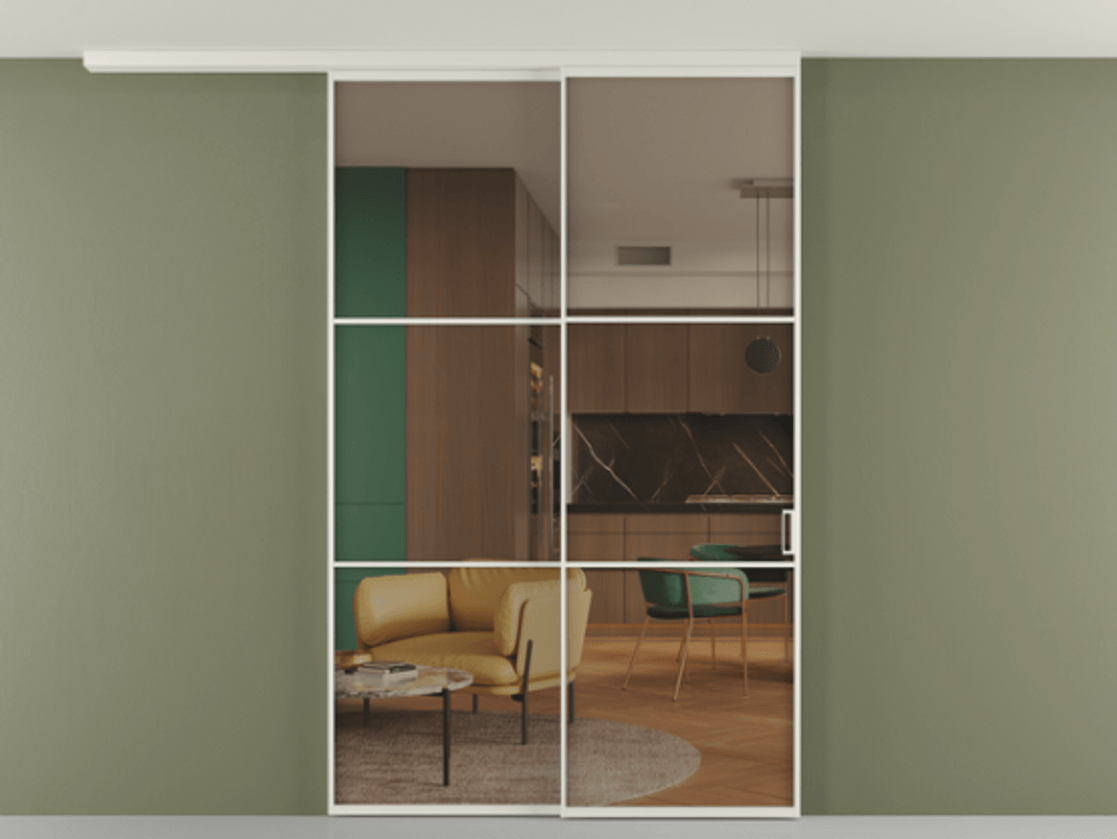 Перегородка Formato вдоль стены на потолок телескопик синхро 2 #VENDORCODE# #FURNISH# #GLASS# Цена #PRICE# #CURRENCY# | Volhovec
