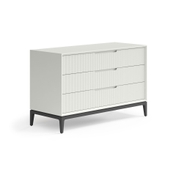 Комод Velvet 3 ящика Матовый жемчужный