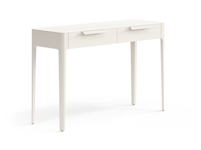 Мебель Консоль Piega 2 ящика. Цвет Матовый облачно-серый. Материал Гладкая эмаль. Коллекция Консоль Piega 2 ящика. Картинка.