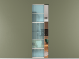 Алюминевая перегородка skr1_04_ Алюминий пудровый белый Сатинированное голубое стекло, триплекс, 6мм. Цвет Алюминий пудровый белый. Материал Алюминий в эмали. Коллекция Перегородка Formato скрытый пенал 1 створка. Фото. Алюминевая перегородка skr1_04_ Алюминий пудровый белый Сатинированное голубое стекло, триплекс, 6мм. Цвет Алюминий пудровый белый. Материал Алюминий в эмали. Коллекция Перегородка Formato скрытый пенал 1 створка. Картинка.