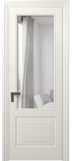 Дверь межкомнатная 8352 МЖМ Двустороннее зеркало. Цвет Матовый жемчужный. Материал Гладкая эмаль. Коллекция Rocca. Картинка.