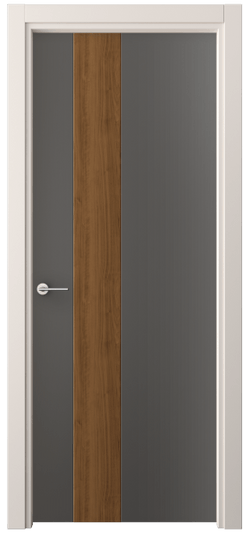 Дверь межкомнатная 4223 ПЭГФ. Цвет ПЭТ графитовый. Материал ПЭТ. Коллекция Freedom. Картинка.