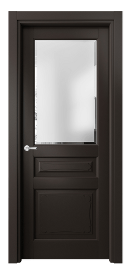 Дверь межкомнатная 6324 МАН САТ-Ф. Цвет Матовый антрацит. Материал Гладкая эмаль. Коллекция Тоскана Элегантэ. Картинка.