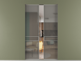 Алюминевая перегородка АЛПР 040.02 МНСР Серый сатин триплекс. Цвет Алюминий нейтральный серый. Материал Алюминий в эмали. Коллекция Перегородка Formato скрытый пенал 2 створки. Фото. Алюминевая перегородка АЛПР 040.02 МНСР Серый сатин триплекс. Цвет Алюминий нейтральный серый. Материал Алюминий в эмали. Коллекция Перегородка Formato скрытый пенал 2 створки. Картинка.