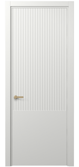 Дверь межкомнатная 8645 МССР. Цвет Матовый светло-серый. Материал Гладкая эмаль. Коллекция Alba. Картинка.