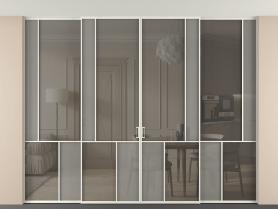 Алюминевая перегородка vntp4_3 БЕЛ. Цвет Алюминий Белый. Материал Алюминий. Коллекция Перегородка Mosaic внутри проёма скрытое крепление в потолок 4 створки. Фото. Алюминевая перегородка vntp4_3 БЕЛ. Цвет Алюминий Белый. Материал Алюминий. Коллекция Перегородка Mosaic внутри проёма скрытое крепление в потолок 4 створки. Картинка.