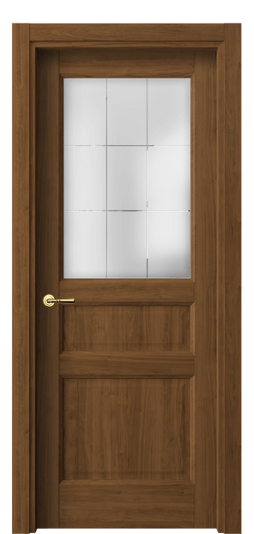 Дверь межкомнатная 1432 ЛОР Сатинированное стекло лофт. Цвет Лесной орех. Материал Ламинатин. Коллекция Galant. Картинка.