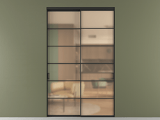 Перегородка Formato внутри проёма 2 створки