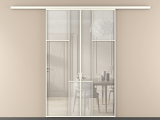 Перегородка Mosaic вдоль стены двустворчатая