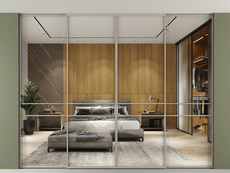 Перегородка Formato внутри проёма четырёхстворчатая со скрытым креплением в потолок