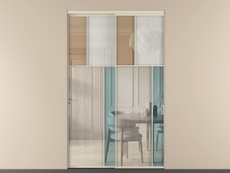 Перегородка Mosaic внутри проёма 2 створки