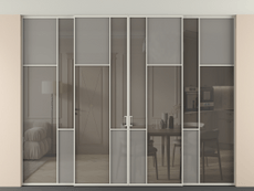 Перегородка Мозаик внутри проёма скрытое крепление в потолок 4 створки