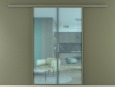 Перегородка Formato вдоль стены 2 створки