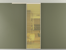 Перегородка Formato вдоль стены на потолок 1 створка