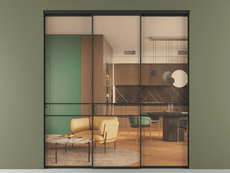 Перегородка Формато внутри проёма 3 створки