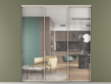 Перегородка Formato внутри проёма трёхстворчатая