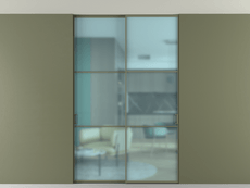 Перегородка Formato внутри проёма двустворчатая со скрытым креплением в потолок