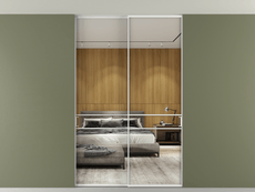 Перегородка Formato внутри проёма двустворчатая со скрытым креплением в потолок